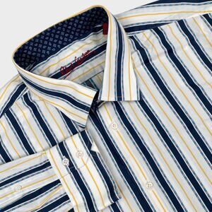 Robert Graham Dress Shirt Mens XXL Striped Southwestern Button Up Cotton Silk